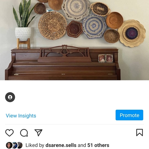 Boho mystery 12 VTG wicker basket wall set! - Picture 14 of 15